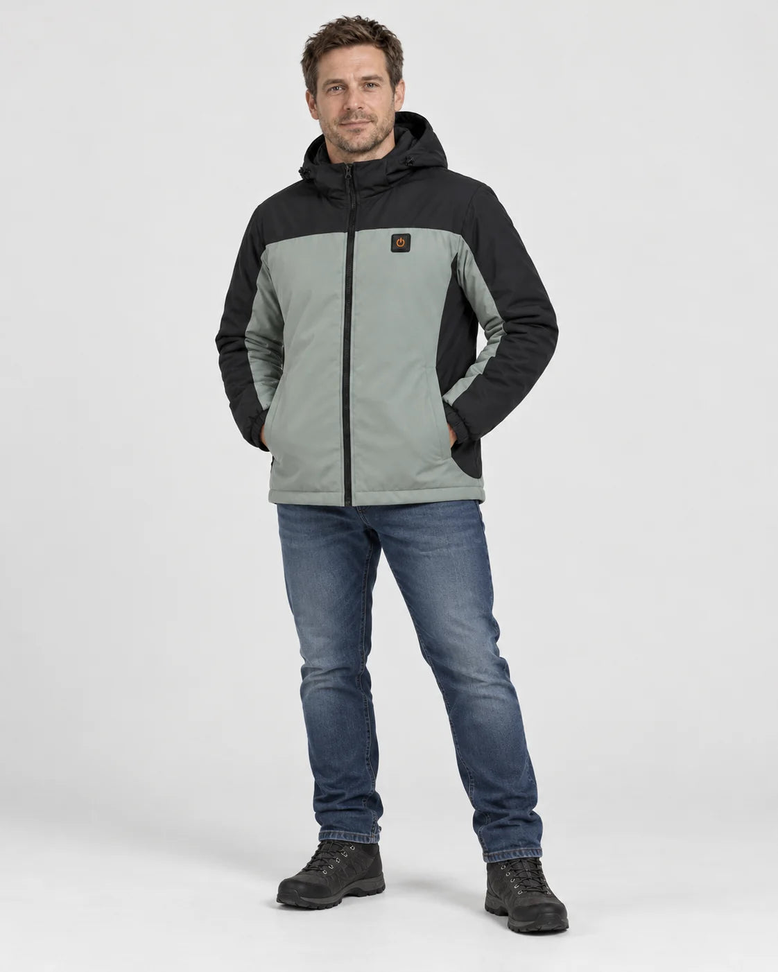 Oppvarmet parkas unisex PyreFit Schiefer, helfigur