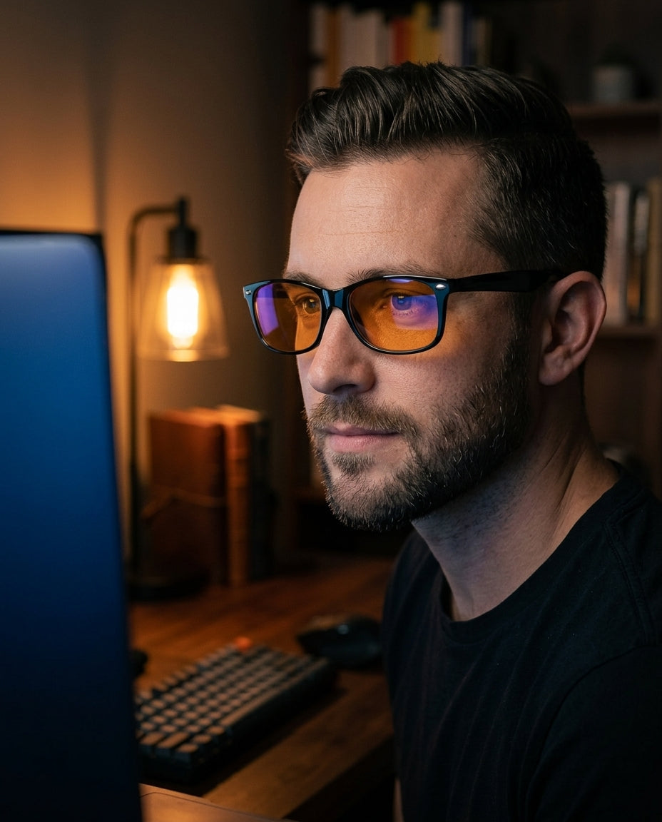 Blålysbriller for gaming og skjermarbeid – klart fokus, mindre blending – produktbilde 2