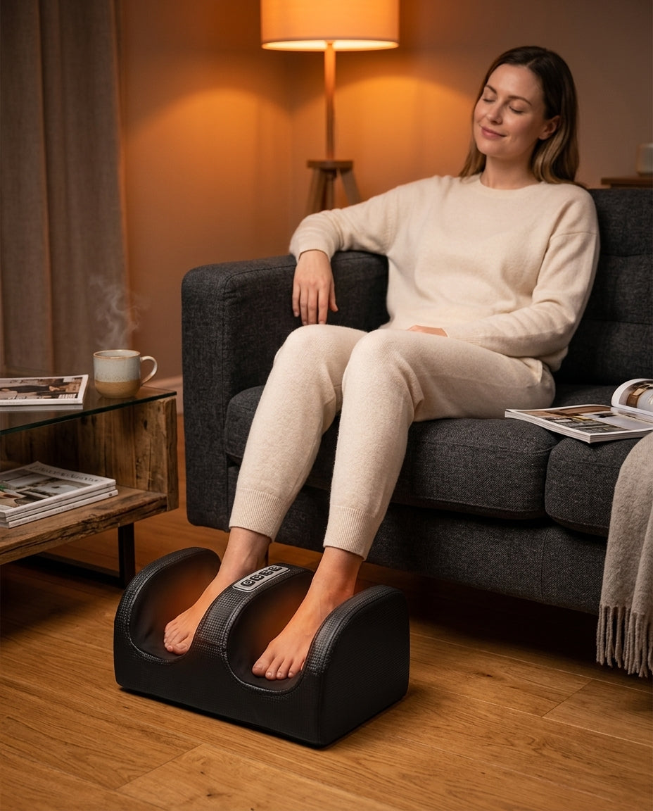 Shiatsu-fotmassasjeapparat med varme – eltende massasje for slitne føtter – produktbilde 2