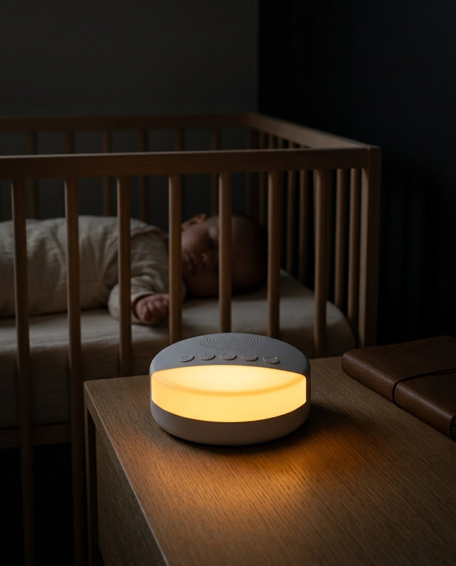White noise-maskin med nattlys – rolig søvn for babyer, barn og voksne – produktbilde 2