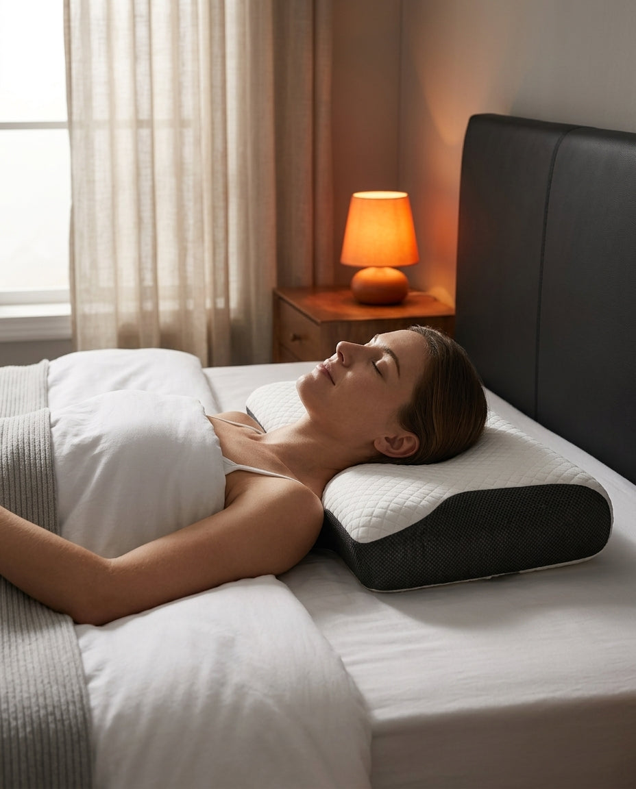 Memoryskumpute med to høyder – ergonomisk nakkestøtte for god søvn – produktbilde 2