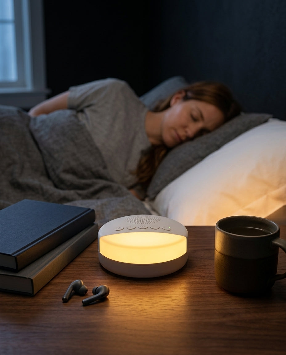 White noise-maskin med nattlys – rolig søvn for babyer, barn og voksne – produktbilde 3