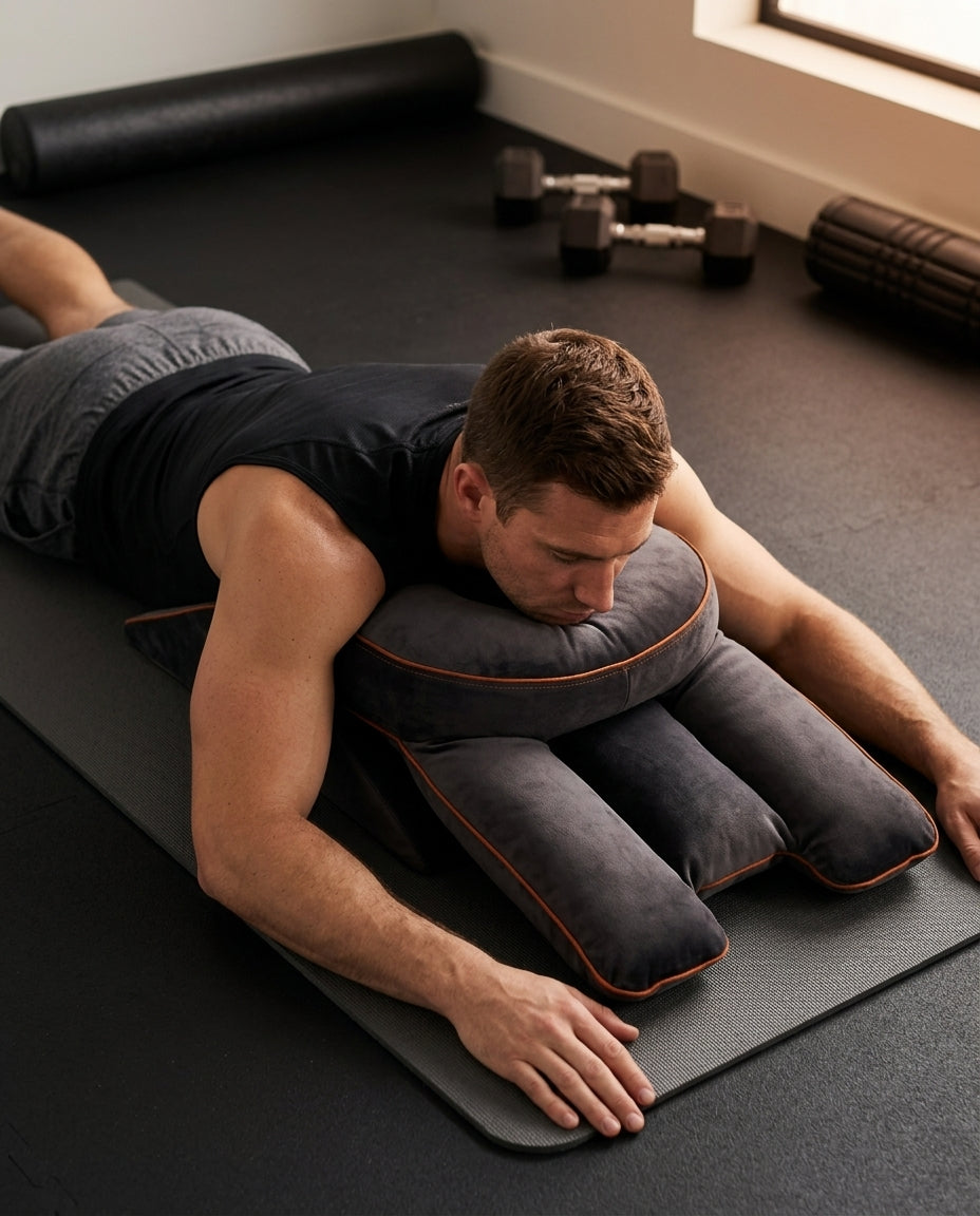 Magesoverpute med justerbar fyll – memoryskum for trykkfri hvile – produktbilde 3