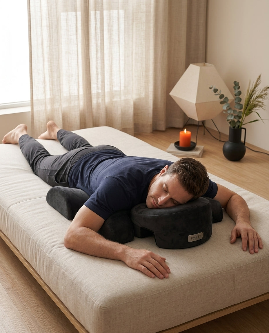 Magesoverpute med brystpute – ergonomisk støtte når du ligger på magen – produktbilde 2
