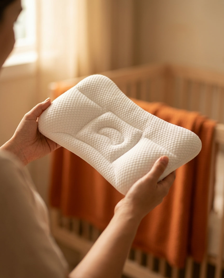 Babypute med ergonomisk hodeforsenkning – myk støtte for lurer og på farten – produktbilde 3