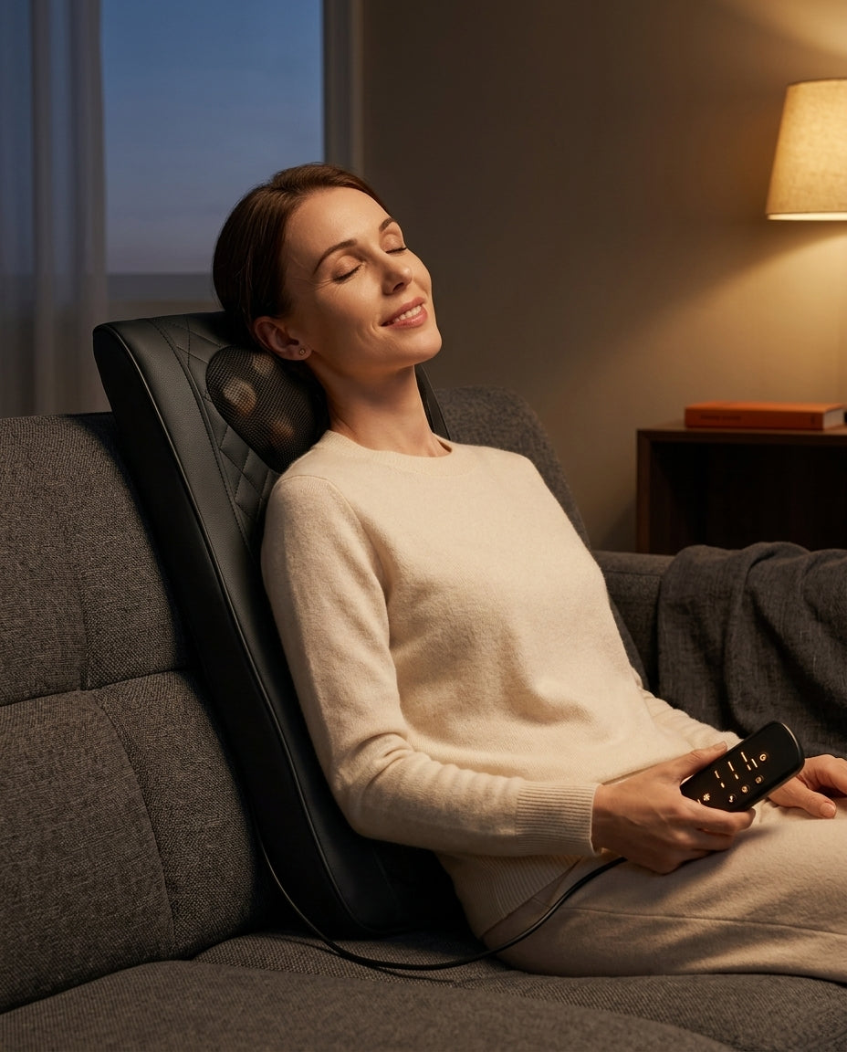 Nakkemassasjeapparat med varme og shiatsu-elting – for nakke, rygg og bein – produktbilde 3