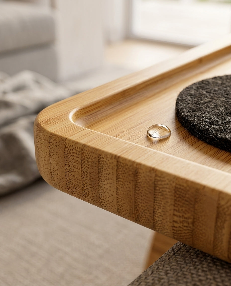 Sofabrett for armlenet med dreibar mobilholder – håndfri komfort i sofaen – produktbilde 4