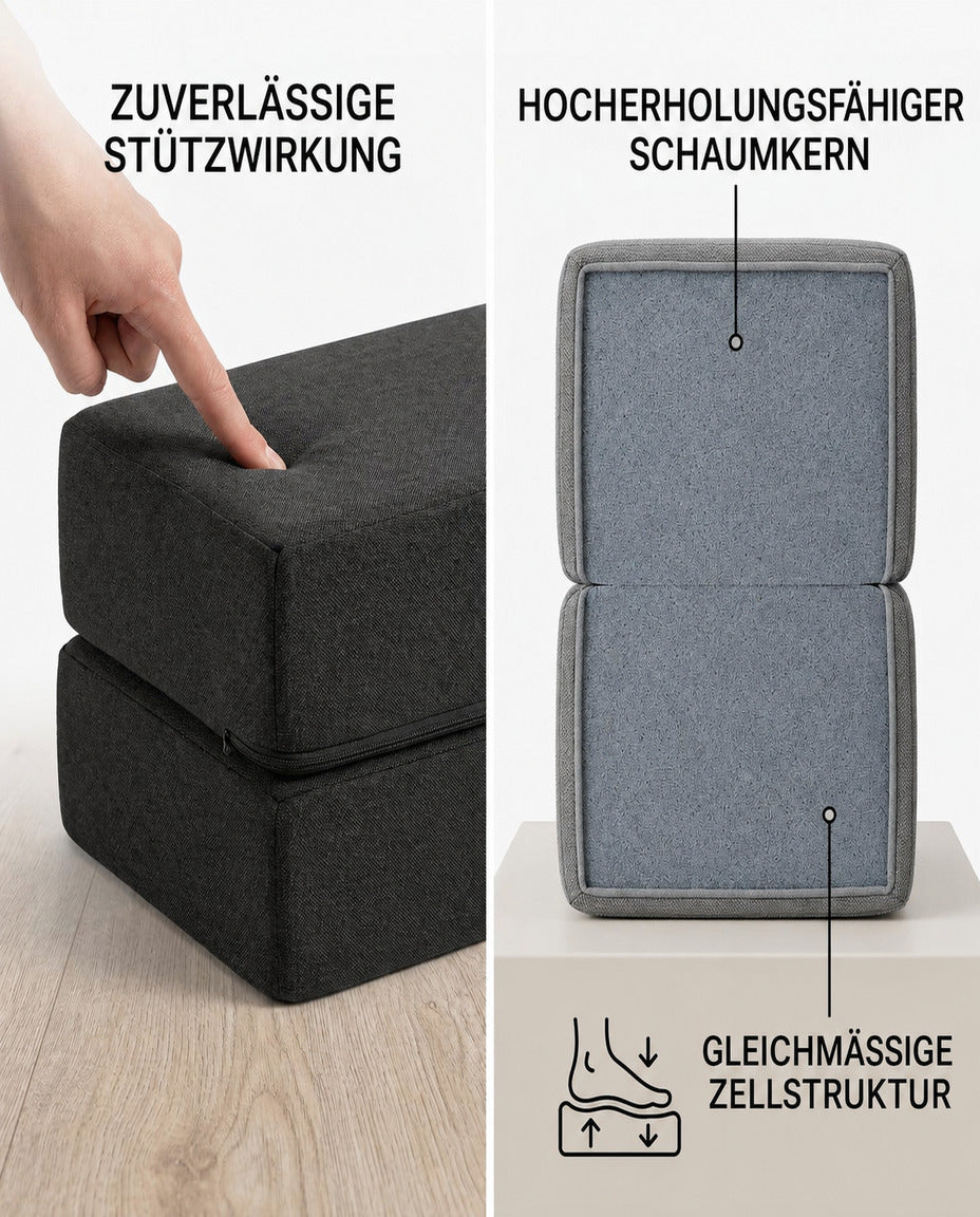 Ergonomisk fotstøtte for kontoret – 3 høyder for holdning og sittekomfort – produktbilde 5