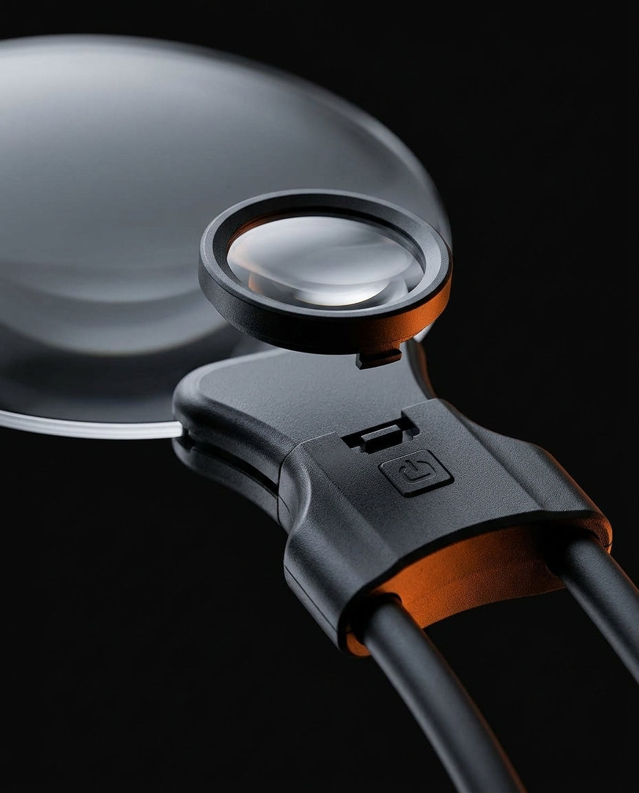 Forstørrelsesglass til å henge rundt halsen – 3x håndfritt for søm, hobby og liten skrift – produktbilde 7