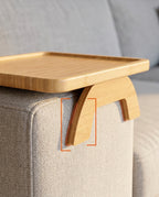 Sofabrett for armlenet med dreibar mobilholder – håndfri komfort i sofaen – produktbilde 7