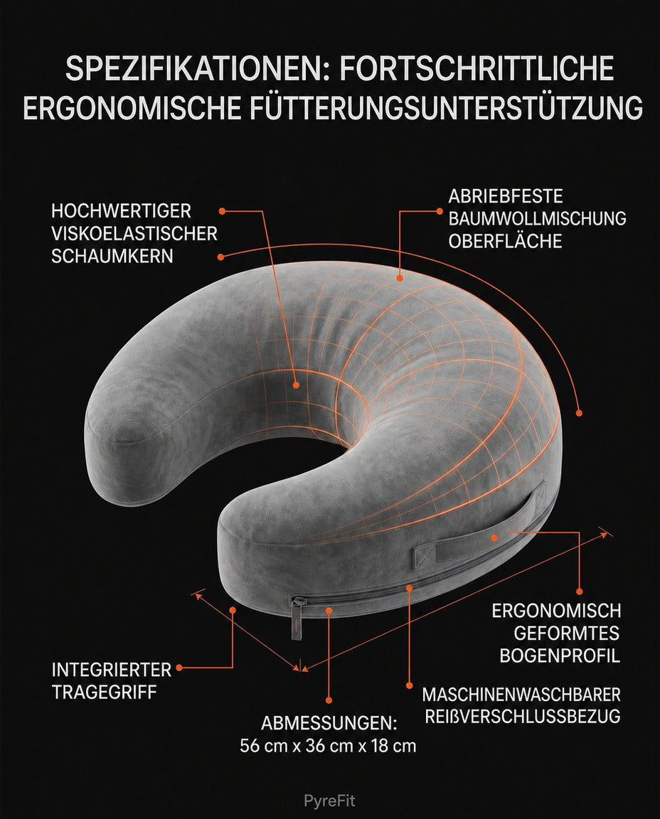 Ammepute med ergonomisk form – avlaster armer og skuldre under mating – produktbilde 5