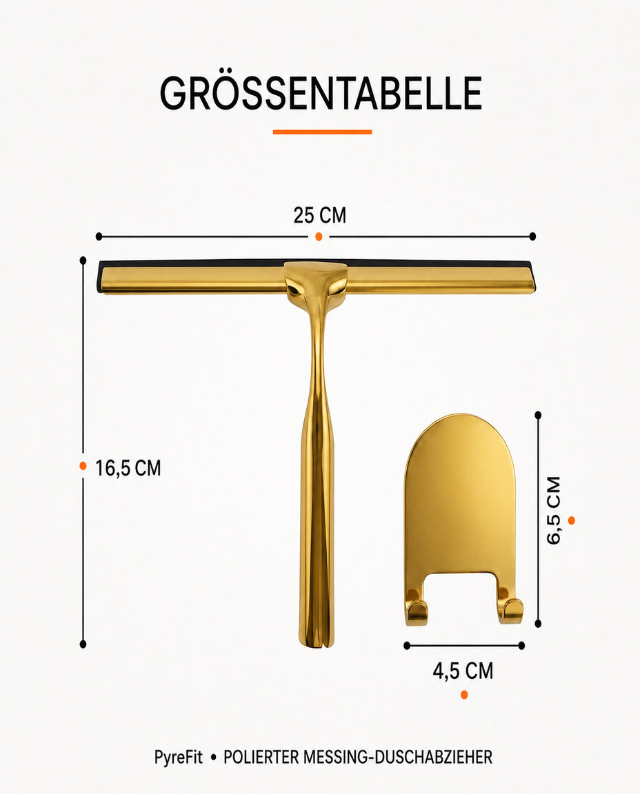 Dusjnal i messing med veggfeste – stripefritt glass i dusjen og på speilet – produktbilde 9