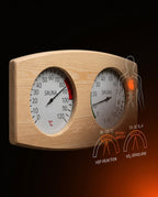 Badstutermometer og hygrometer i tre – varme og luftfuktighet med ett blikk – produktbilde 10