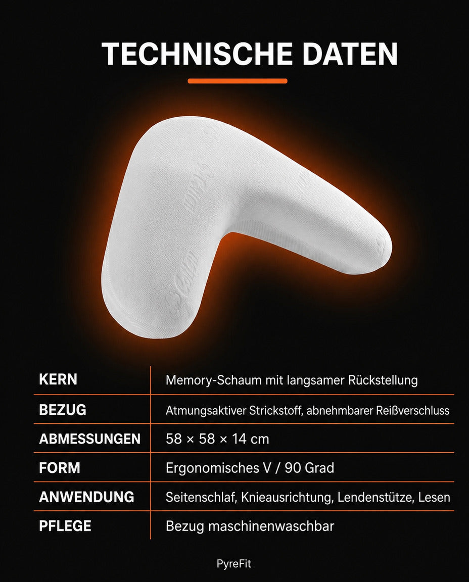 Sidesoverpute i memoryskum – V-form for hode, nakke og bein – produktbilde 10