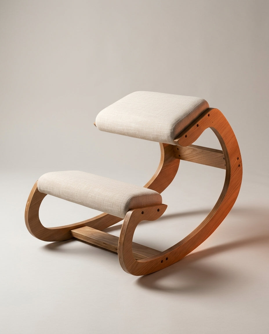 Ergonomisk knestol med polstring – oppreist holdning ved pulten – produktbilde 9