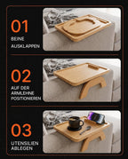 Sofabrett for armlenet med dreibar mobilholder – håndfri komfort i sofaen – produktbilde 10