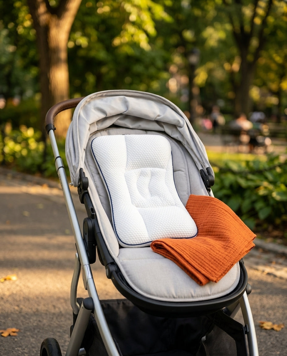 Babypute med ergonomisk hodeforsenkning – myk støtte for lurer og på farten – produktbilde 10
