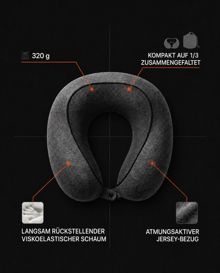 Reisenakkepute i memoryskum – sammenleggbar med klips for fly og tog – produktbilde 11