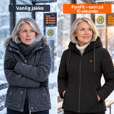 Sammenligning: vanlig vinterjakke og Alpina med varme