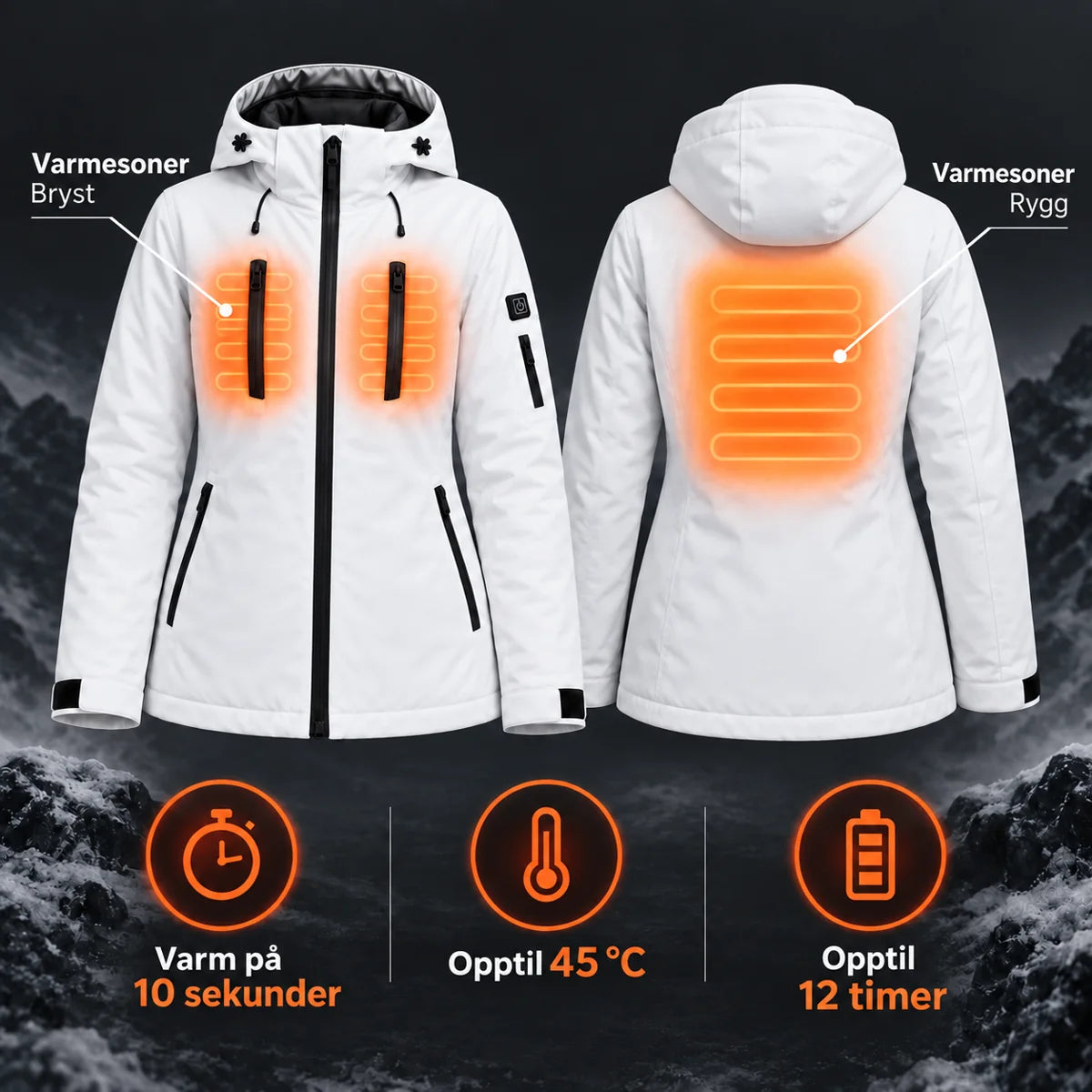 PyreFit Glacio – Oppvarmet parkas dame