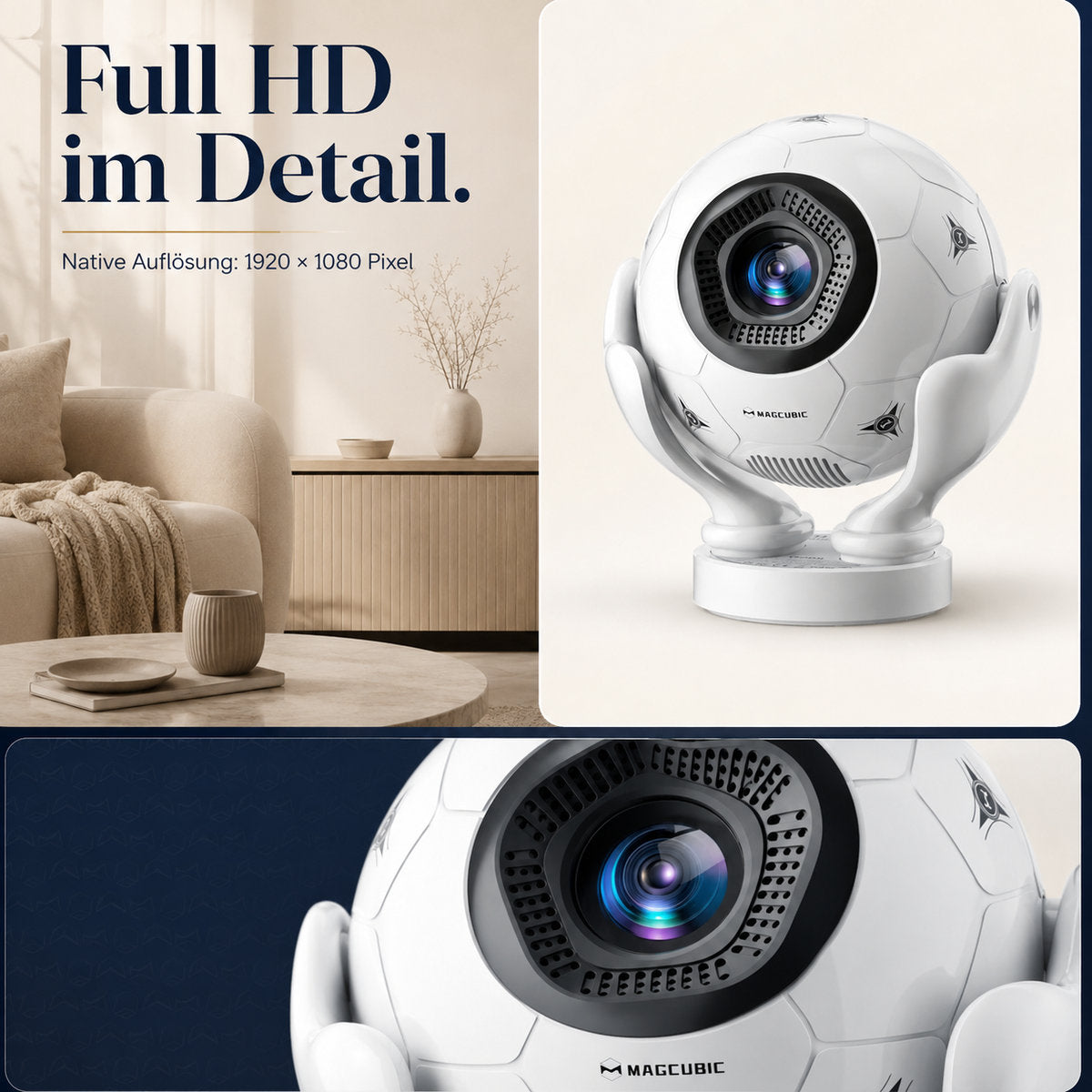 Magcubic HY320F – Full HD i detalj.