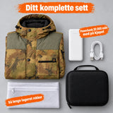 Komplett sett: Mistro, powerbank 20 000 mAh, ladekabel, vaskepose og veske