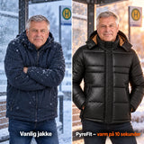 Sammenligning: vanlig vinterjakke og Norvia med varme