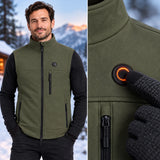 Varmevest unisex PyreFit Allora, kontrollknappen i nærbilde