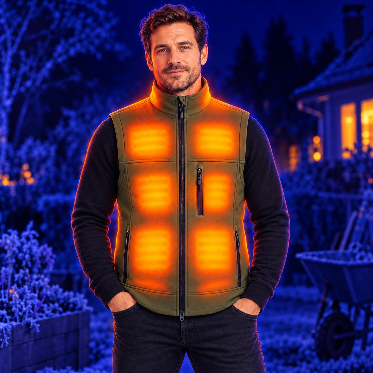 Varmevest unisex PyreFit Allora – varme på nakke, bryst, mage, rygg og korsrygg