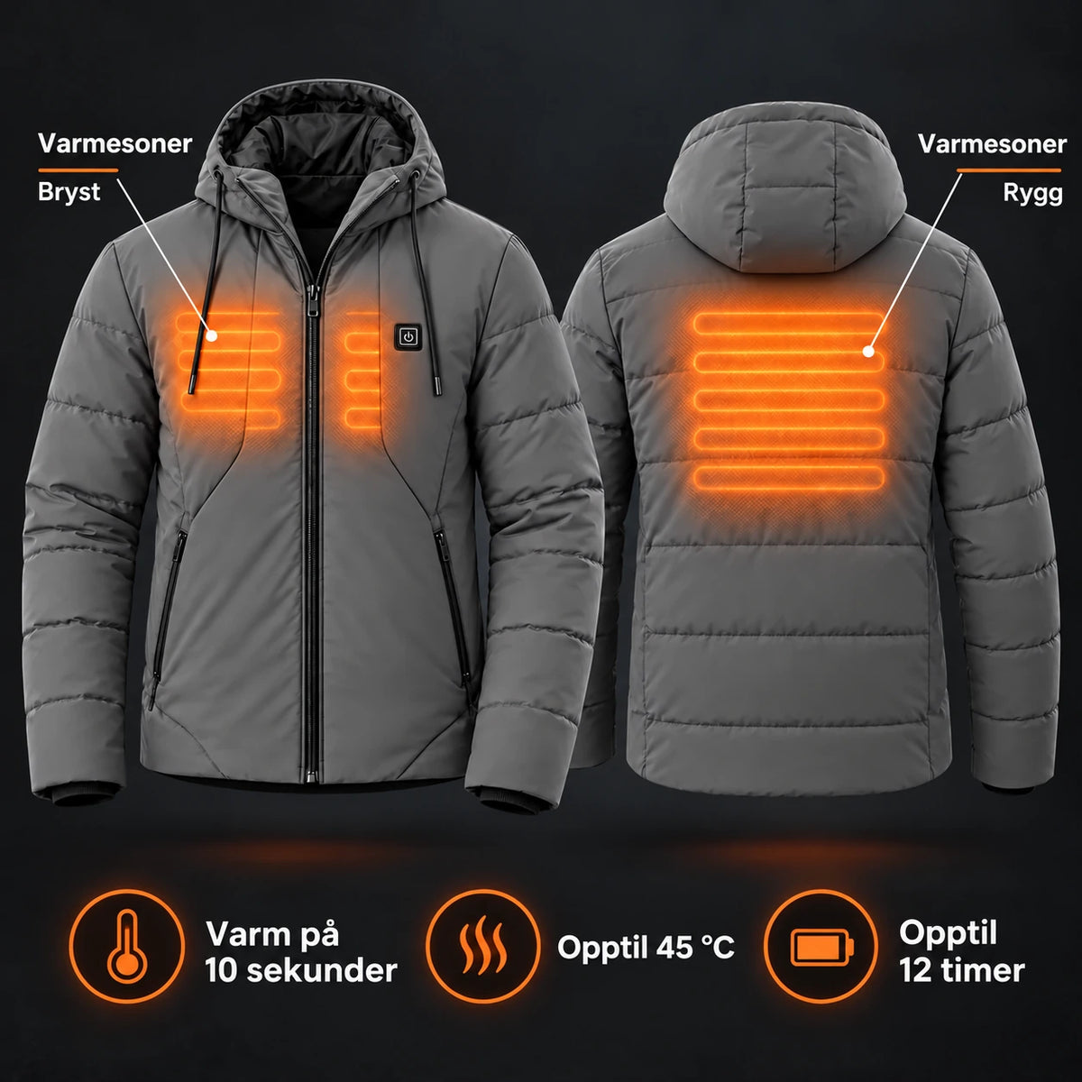 PyreFit Apexia i grå – varmesoner