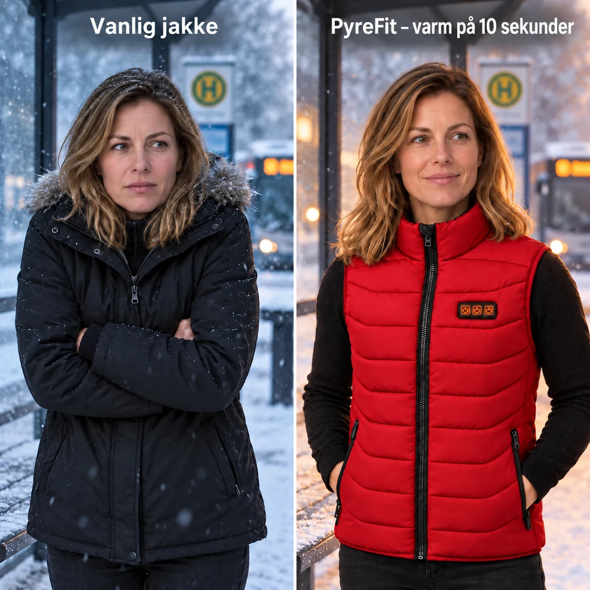 PyreFit Aurina i rød – sammenligning