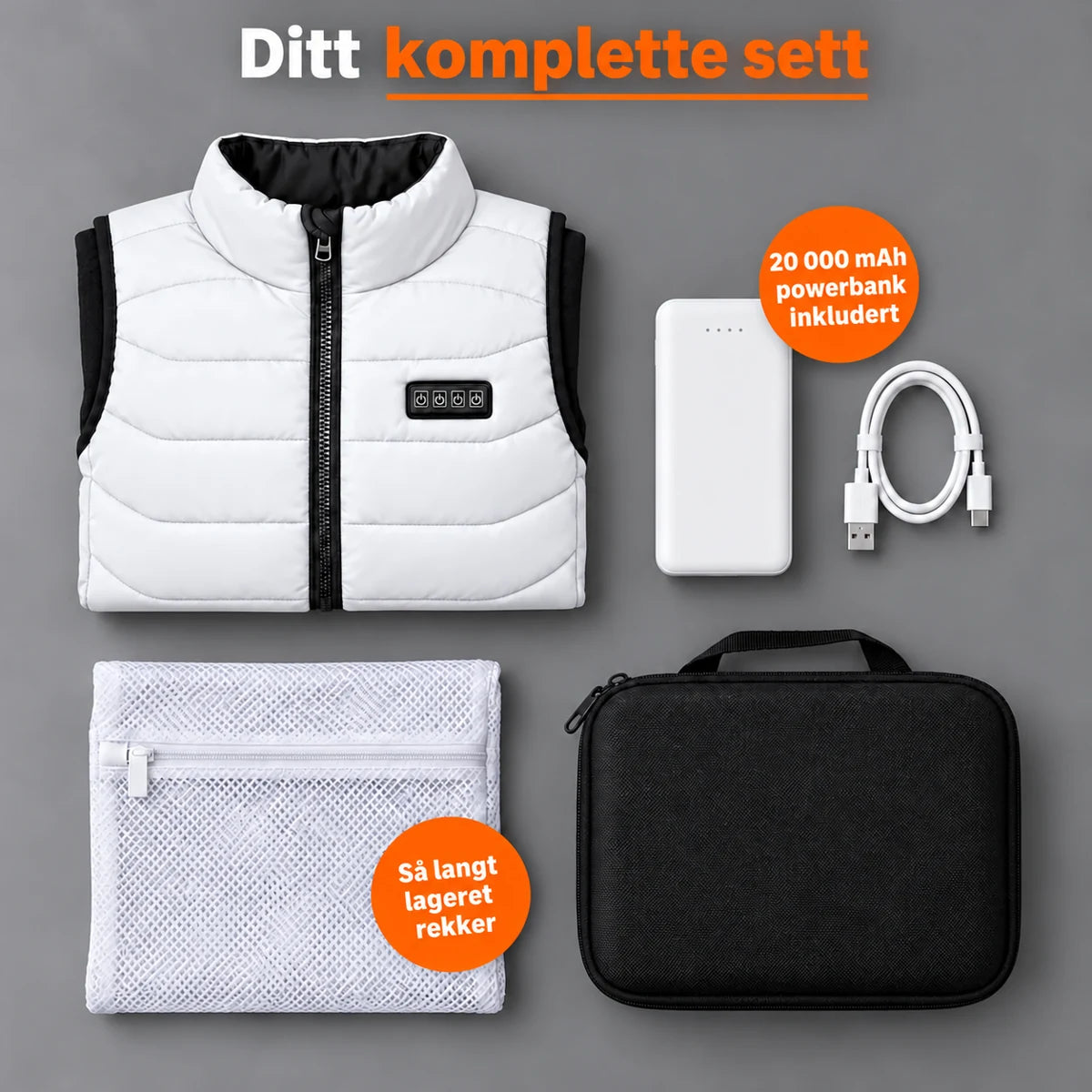 PyreFit Aurina i hvit – komplett sett