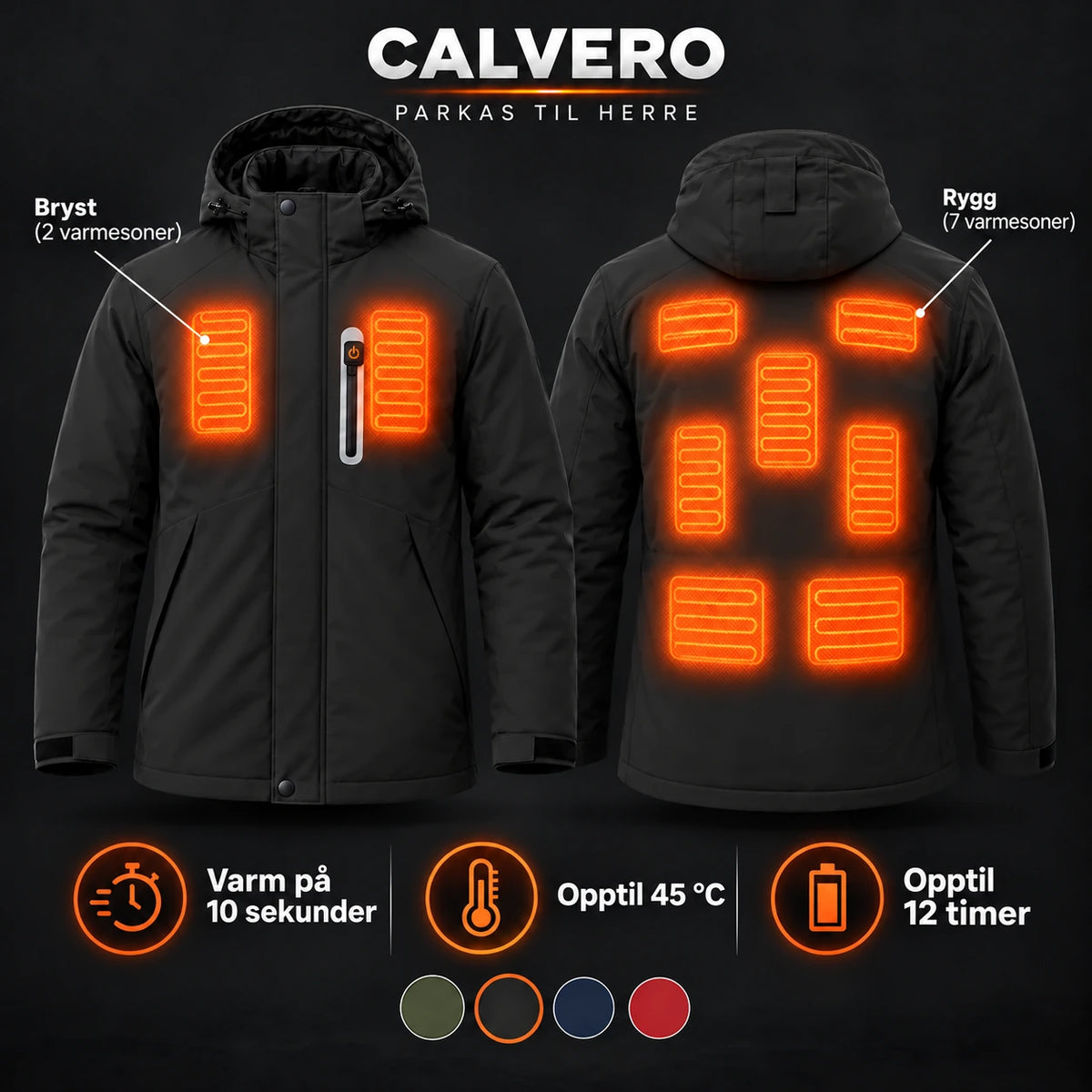 PyreFit Calvero i svart – varmesoner
