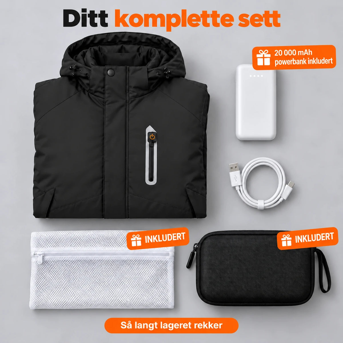 PyreFit Calvero i svart – komplett sett