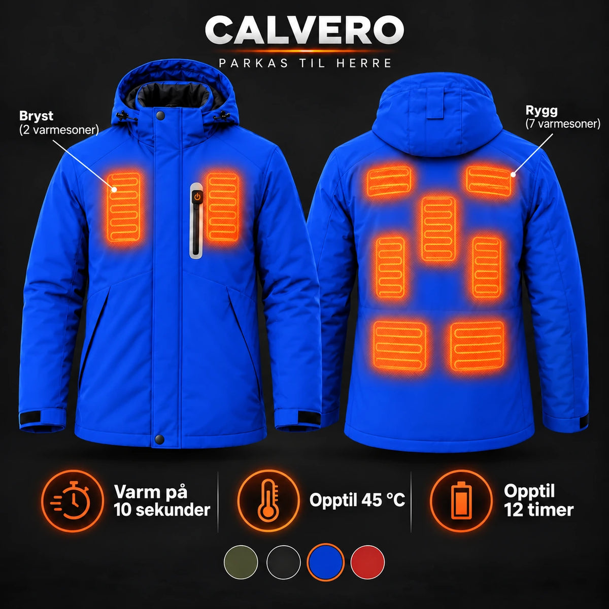 PyreFit Calvero i marineblå – varmesoner