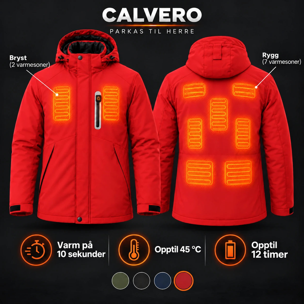 PyreFit Calvero i rød – varmesoner