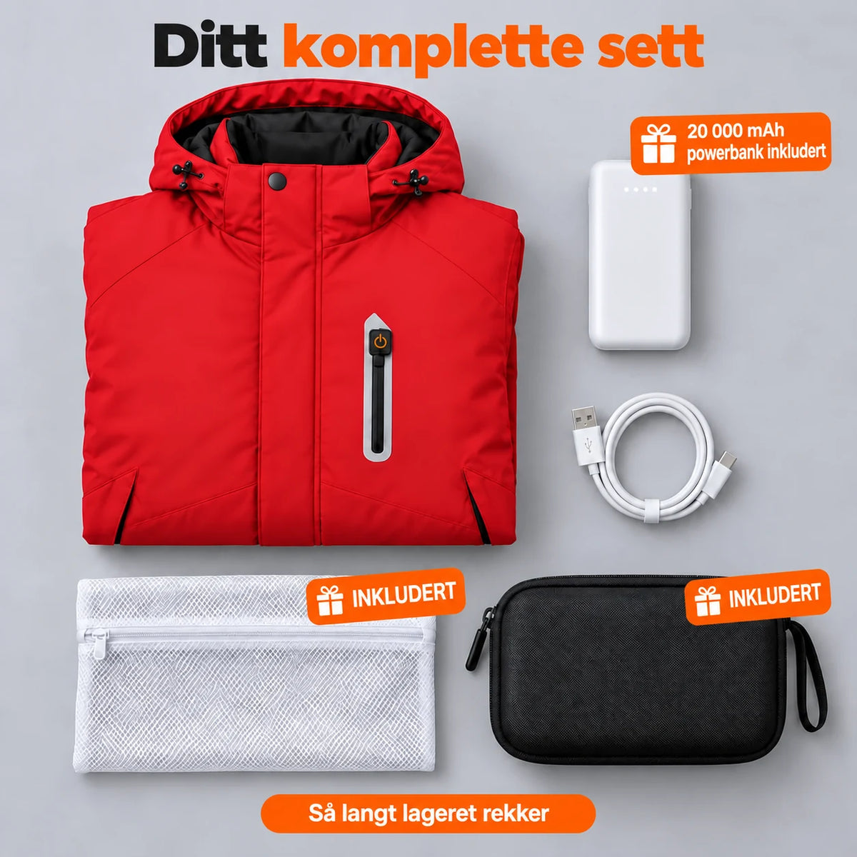 PyreFit Calvero i rød – komplett sett