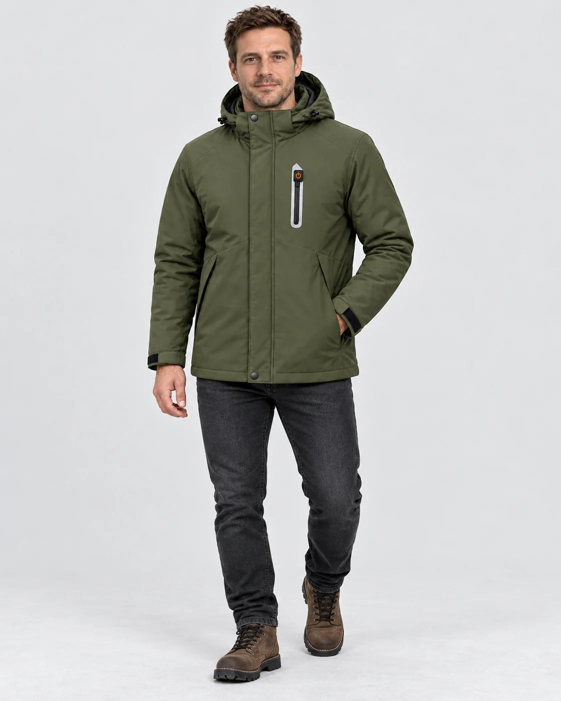 Oppvarmet parkas herre PyreFit Calvero, helfigur