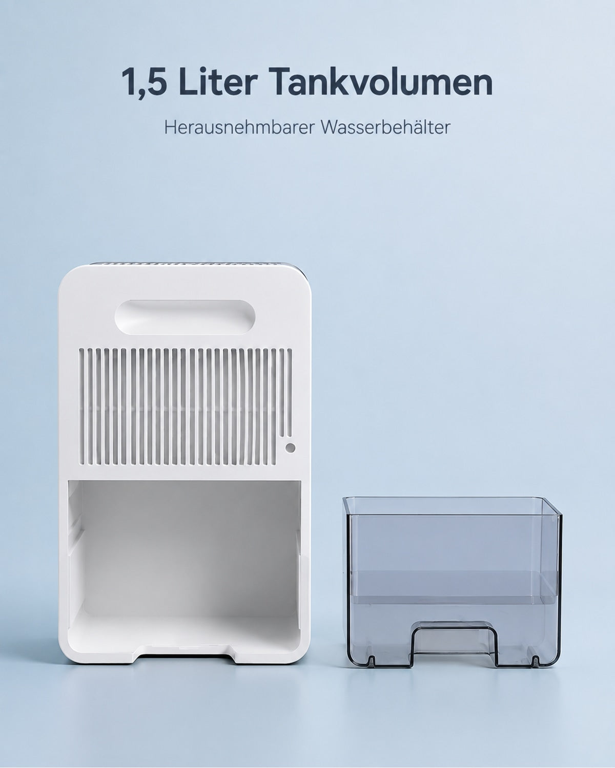 Kompakt avfukter med nattlys og 1,5-liters tank – produktbilde 3