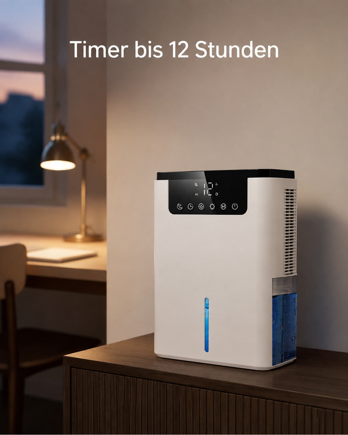 Avfukter D2 med 2,5-liters tank og berøringsskjerm – produktbilde 5