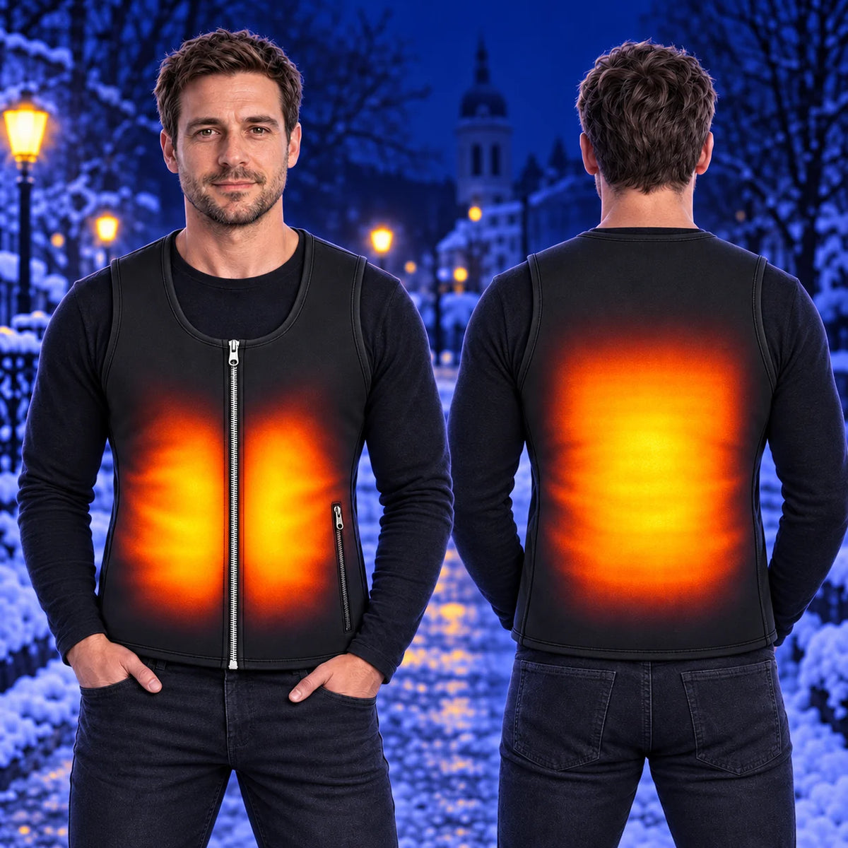 Tynn varmevest unisex PyreFit Duvaro – varme på mage og rygg