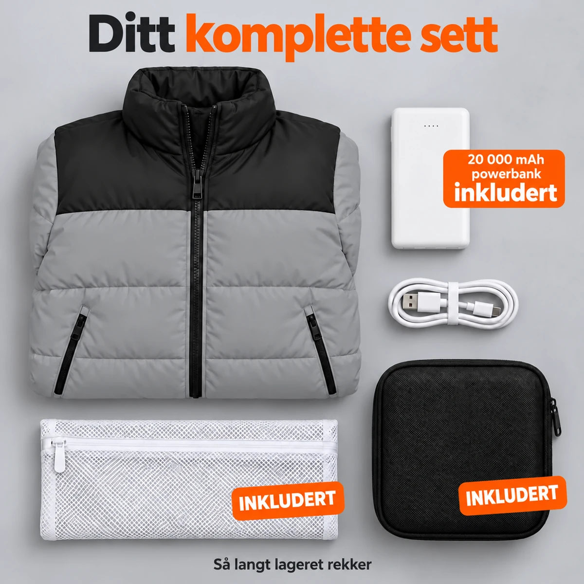 PyreFit Elaron i grå – komplett sett