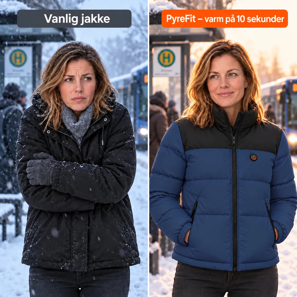 PyreFit Elaron i marineblå – sammenligning