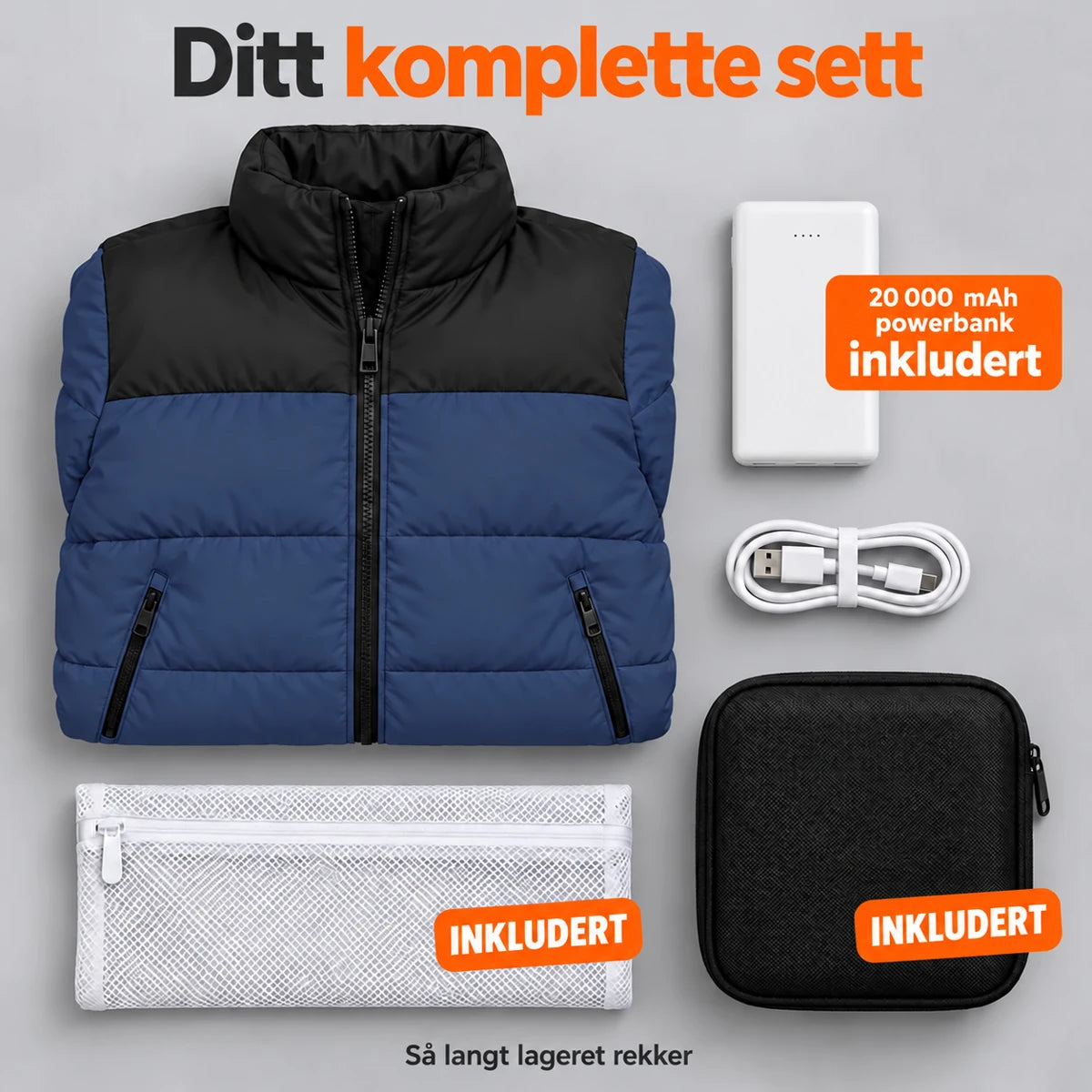 PyreFit Elaron i marineblå – komplett sett