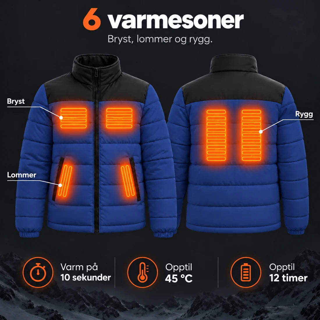 PyreFit Expelia i marineblå – varmesoner