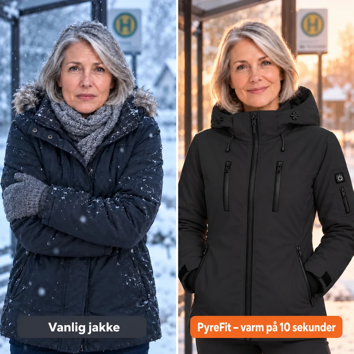 PyreFit Glacio i svart – sammenligning