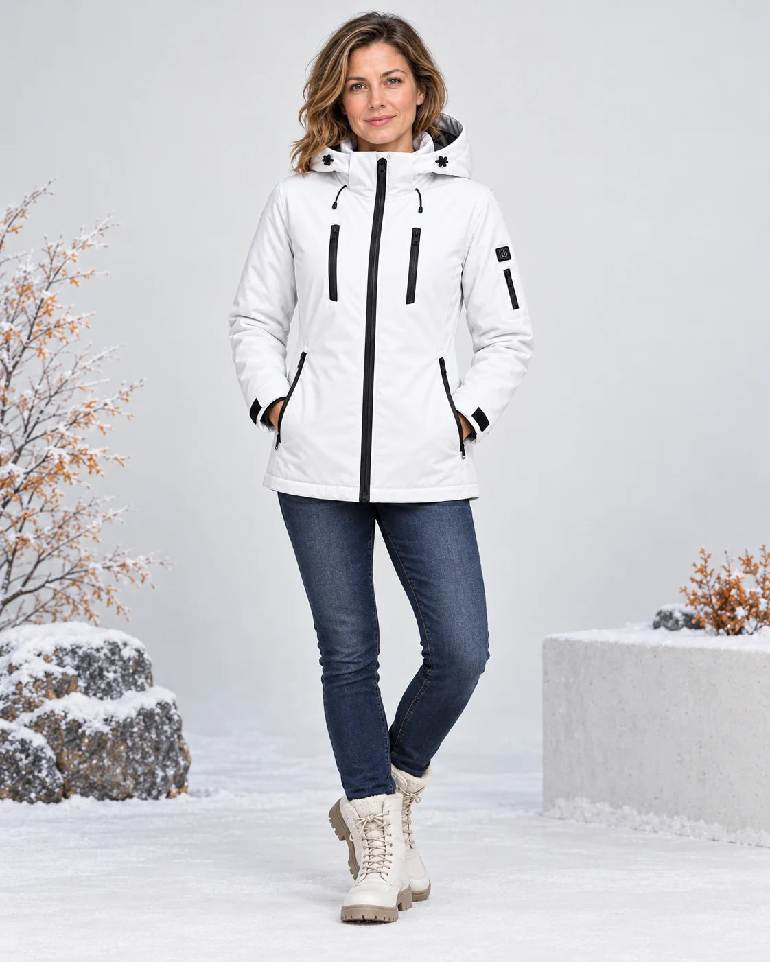 Oppvarmet parkas dame PyreFit Glacio, helfigur