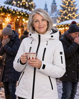 Oppvarmet parkas dame PyreFit Glacio en vinterdag: på julemarkedet
