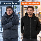 Sammenligning: vanlig vinterjakke og Kernor med varme