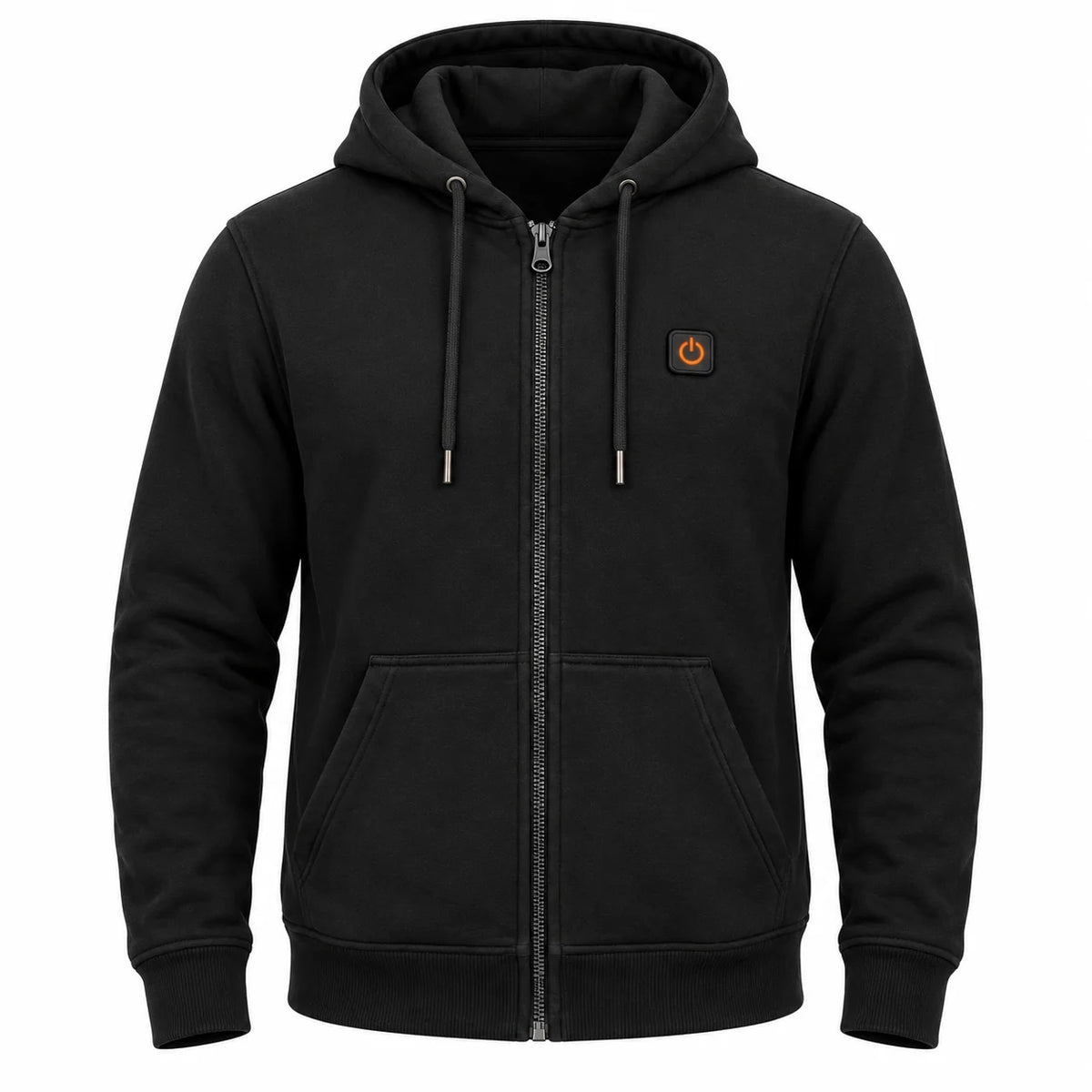 Oppvarmet hettejakke unisex PyreFit Olivora, produktbilde uten modell
